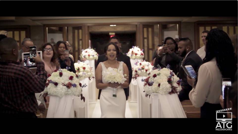 bride walking down the aisle